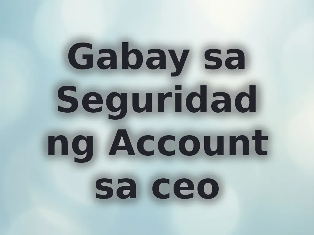 Security tips for accounts
